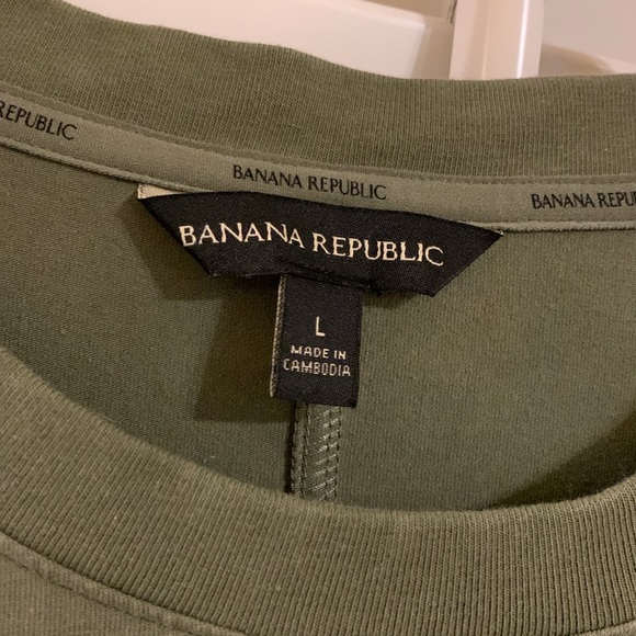Banana Republic Green T-shirt dress size large w/ pockets - Picture 8 of 17